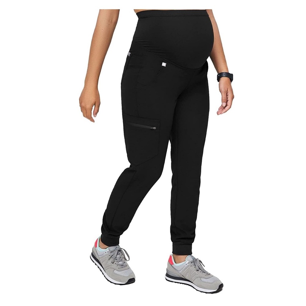 Figs Maternity Black Jogger Scrub Pants